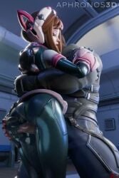 1boy 1girls 3d animated aphronos3d ass boner cock dark-skinned_male dick duo erection female juno_(overwatch) male my_hero_academia ochako_uraraka ochako_uraraka_(cosplay) overwatch penis reaper sound tagme thigh_job thigh_sex thighs video