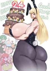 1boy 8girls aek_(yakisoba_010605) ass big_ass big_breasts birthday_cake boob_window breasts bubble_ass bubble_butt bunnysuit busty cleavage curvy curvy_figure dat_ass dumptruck_ass enormous_ass enormous_breasts fat_ass female female_focus giant_ass giant_breasts gigantic_ass gigantic_breasts ginormous_breasts hildra_(goodhorny69) huge_ass huge_breasts hyper_breasts jid-jid large_ass large_breasts massive_breasts oc original_character sushi_(yakisoba_010605) valdeia_(goodhorny69) voluptuous voluptuous_female yakisoba_010605 zui_(yakisoba_010605)