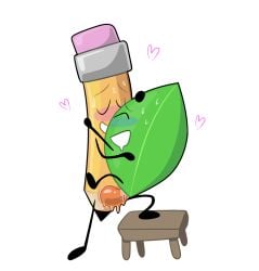 battle_for_dream_island battle_for_dream_island_again bfb bfdi bfdia leafy_(bfdi) object_shows pencil_(bfdi) penetration sex stool tentacle_penis