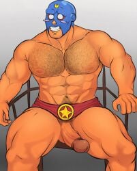 bara brawl_stars brawl_stars_gay el_primo el_primo_(brawl_stars) huge_balls huge_cock male_focus male_only muscular_male