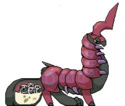 arthropod bodily_fluids cimche cock_vore cum cum_bath feral generation_5_pokemon genital_fluids genitals insect internal male nintendo penile penis pokemon pokemon_(species) scolipede solo vore