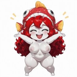 1female 1girls ai_generated arms barefoot belly_button big_breasts breasts closed_eyes curly_hair eyelashes female female_focus female_only fish_hat freckles freckles_on_breasts freckles_on_face goofy hair_down happy hips hips_wider_than_shoulders long_hair naked naked_female navel nipples nude nude_female open_mouth open_smile outstretched_arms pixai poppy_(poppy_playtime) poppy_playtime pussy red_hair red_lipstick shortstack silly smile smiling solo solo_female solo_focus spread_legs thick_thighs thighs urikoito vagina white_background white_skin wide_hips