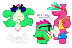 anal_sex brawl_stars buzz_(brawl_stars) chubby_male coffeecuntz dinosaur doug_(brawl_stars) eating english_text furry_only gay_sex hotdog male_only naked pierce_(brawl_stars) simple_background size_difference small_penis sucking_penis sunglasses tagme