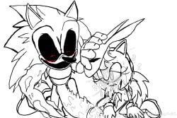 3:2 amy_rose big_penis bodily_fluids boots clothing cum cum_in_mouth cum_inside cum_on_face duo eulipotyphlan female footwear genital_fluids genitals gloves handwear hedgehog hi_res kolossos male male/female mammal mask_on_head monster outcome_memories penis saliva saliva_on_tongue saliva_string sega shoes smile sonic.exe sonic.exe_(series) sonic_the_hedgehog sonic_the_hedgehog_(series) spilling_out stremuloushands sweat vaginal_fluids