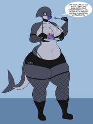 big_breasts blueberry_inflation breasts cleavage female furry huge_breasts inflation lj_caffie tagme thick_thighs wide_hips