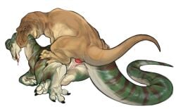 2026 anal anal_penetration animal_genitalia animal_penis bite brown_body brown_scales claws corythosaurus death dinosaur duo feet female female_death feral feral_death foot_on_back genital_slit genitals gore green_body green_scales hadrosaurid hi_res long_tail male male/female motion_lines neck_bite necrophilia on_top orange_eyes ornithischian ornithopod penetration penis predator/prey prehistoric_species raised_tail reptile saurischian scales scalie skific small_arms striped_body striped_scales stripes tail theropod tongue tongue_out tyrannosaurid tyrannosauroid tyrannosaurus tyrannosaurus_rex vulva