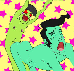 2012 annie-mae beautiful beautiful_artwork colored deviantart gay gay_sex gorillaz kurt_uti male_only murdoc_niccals original_character thenugeart yaoi