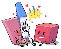battle_for_dream_island battle_for_dream_island_again bfb bfdi bfdia blocky_(bfdi) cum eraser_(bfdi) masturbation object_shows pen_(bfdi) penetration penile_masturbation sex stroking_penis tentacle_penis