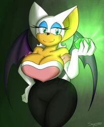 bat breasts female rouge_the_bat sonic_(series) superix
