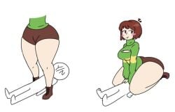 chara chara_(undertale) facesitting female how_i'm_tryna_die male meme shorts sitting_on_face sitting_on_person undertale woman_on_top