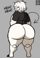 1girls bottomless bubble_ass bubble_butt dumptruck_ass dumptruck_booty dumptruck_butt fat_ass fat_butt female female_focus horn horns huge_ass huge_butt imp looking_at_viewer massive_ass massive_butt no_bottoms presenting presenting_ass presenting_butt presenting_hindquarters ribznsfw sharp_teeth shirt smile smiling smiling_at_viewer smirk smirking smirking_at_viewer stacky_the_imp standing tail thick thick_ass thick_butt thick_hips thick_legs thick_thighs white_body white_fur women