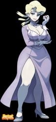 ai black_background blonde_hair blue_eyes closed_mouth clothing curvy elite_four game_freak glacia_(pokemon) gloves light_skin looking_at_viewer mature_female necklace nintendo official_style older_female pale_skin pokeball pokemon pokemon_oras pokemon_rse pose projectwetroid safe shoes simple_background smile standing thick_thighs thighs woman