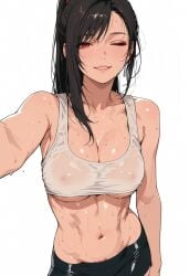 1girls ai_generated black_hair female female_only final_fantasy final_fantasy_vii long_hair red_eyes street_fighter_6 tagme tifa_lockhart