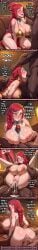 ai_generated anal anal_penetration blue_eyes braided_hair breast_grab choking collar comic couch creampie cum cum_everywhere cum_on_breasts dark-skinned_male dark_skin deepthroat doggy_style dripping_cum english_text facial fellatio female_ejaculation forced gold_bikini grabbing_hair huge_breasts huge_penis indoor lots_of_cum metal_bikini multiple_panels nipples oral penis_in_ass penis_in_vagina princess_leia_organa rampa69 red_hair red_skirt saliva slave_leia_costume squirting sweat uzumaki_kushina vaginal_penetration wooden_wall
