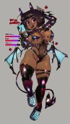 character_request copyright_request dark-skinned_female dark_skin large_breasts slugbox succubus_costume tagme