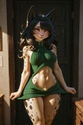 1girls ai_generated anthro_female black_hair cat cat_girl feline female generation_1_pokemon kolla_(scorpianpp) long_hair meowth orange_eyes original_character pokemon pokemon_(species) scorpianpp self_upload stable_diffusion white_fur