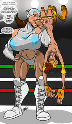 1boy 1girls aeolus06 american artist_name athletic athletic_female big_breasts blonde_hair blowjob breasts busty candy_bar carrying curvaceous curvy davey_malloy estrella_de_plata eyelashes eyes fellatio female femdom fighter fit fit_female fitness hair hips huge_breasts large_breasts larger_female lifting lifting_person looking_pleasured muscles muscular muscular_female oral smaller_male suspended_fellatio thick thick_legs thick_thighs thighs toned toned_body toned_female voluptuous watermark wide_hips wrestler wrestling