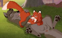 2017 69_position anal animal_genitalia animal_penis anus ass balls balto balto_(film) canine canine_penis closed_eyes digital_media_(artwork) disney duo erection feral fox gay handjob husky hybrid larger_male licking lying male male_only mammal nude open_mouth oral paws penis raised_tail rimming sex size_difference skateryena smile spread_legs spreading testicles the_fox_and_the_hound tod_(fath) tongue tongue_out wolf yaoi