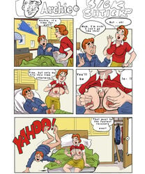 archie_andrews archie_comics cum_on_breasts incest mary_andrews paizuri red_hair