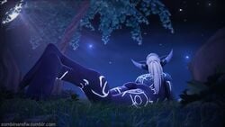 3d ass bare_ass barefoot blizzard_entertainment butt feet female nightborne runes tagme warcraft white_hair world_of_warcraft zombinansfw