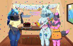 3girls big_breasts breasts cassandra_(momiji) cleavage female furry pokemon pokemon_(species) tagme thick_thighs wide_hips zabrina_(afc) zeta_wolfer zoroark zorua