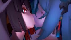 2girls 3d animated bellingbelle_(artist) breasts family female female/female female_only grabbing_breasts hanya_(honkai:_star_rail) honkai:_star_rail in_love incest kissing miruno_(artist) multiple_girls naked_female passionate sisters sucking_nipples sucking_tongue tagme tongue tongue_kiss tongue_out tongue_sucking video xueyi_(honkai:_star_rail) younger_female yuri