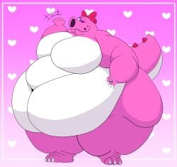 1girls bbw big_breasts birdo breasts cleavage fat female huge_breasts mario_(series) morbidly_obese morbidly_obese_female obese obese_female overweight thehogbog thick_thighs wide_hips