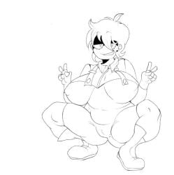 1girls bify big_breasts big_hips boots breasts d-side_sarah female female_only friday_night_funkin hips long_hair looking_at_viewer maddie_(d-side) needlemouse_(series) peace_sign sarah_henderson_(needlemouse) smile smiling smiling_at_viewer thighs uncolored