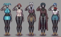 2d 5girls absurd_res absurdres advance_wars agnikka_sato ahsoka_tano alien alien_girl ass atomic_heart big_ass big_breasts black_hair blue_hair breasts bulma_briefs crossover dragon_ball dragon_ball_super drone dronification eastern_and_western_character faceless female female_only femsub highres huge_breasts jenny_wakeman large_ass large_breasts lash_(advance_wars) leotard luna_(zero_escape) multiple_girls multiple_subs my_life_as_a_teenage_robot nintendo orange_hair robot robot_girl robotization saluting short_hair simple_background skirt standing standing_at_attention star_wars tech_control tentacle the_twins_(atomic_heart) togruta twintails zero_escape