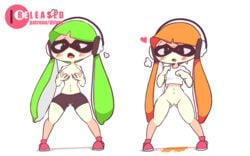 2girls animated anthro areolae breasts cephalopod cephalopod_humanoid diives female female_ejaculation female_masturbation female_only gif hairless_pussy humanoid inkling inkling_girl kaori_(splatoon) mask_(marking) masturbation multiple_girls nintendo nipples patreon pointy_ears pussy pussy_juice self_fondle small_breasts splatoon squid tentacle tentacle_hair