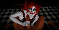 3d animatronic animatronic_female baby_(fnafsl) circus_baby circus_baby_(fnaf) clown_girl five_nights_at_freddy's five_nights_at_freddy's:_sister_location fnaf handjob pof3445 robot robot_girl robot_humanoid sims4 sister_location the_sims_4