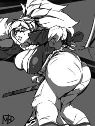 baiken guilty_gear guilty_gear_strive madd_horner simple_background