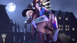 1futa 1girls 3d alternate_costume anal animated anus areola asian_futanari ass backsack balls bottomless_skirt breasts broom broom_riding broomstick caucasian_female crotchless curvy d.va erect_nipples erection female female_penetrated flying from_behind futa_on_female futanari futanari_penetrating interracial intersex large_ass mercy mounted mounting nipples no_bra no_panties no_sound older_female overwatch penis penis_out pussy sex skirt skirt_lift small_breasts smaller_futanari source_filmmaker sr-crystian video witch witch_hat witch_mercy younger_futanari