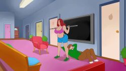 animated bbw big_ass big_breasts cheating discreenvision game_cg gym_clothes inusen milf milf_boom red_hair tagme