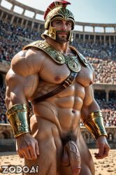 abs ai_generated alpha_male arm_hair balls bara beard beefy big_balls big_muscles big_nipples big_pecs big_penis brown_hair chest_hair daddy dilf gay gladiator hair hairy hairy_chest hairy_male happy_trail helmet helmet_only huge_balls huge_cock huge_muscles huge_pecs hunk leg_hair male male_only manly moustache muscular muscular_human muscular_male nipples nude pecs penis pubic_hair solo topless topless_male tough_guy warrior zodoai