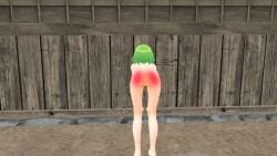 3d 3d_(artwork) ass ass_focus cornertime embarrassed_nude_female enf humiliation mikumikudance mmd nude_in_public punishment touhou touhou_project yuuka_kazami