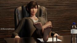 1girls 3d 3drendernoob black_hair blender_(software) feet final_fantasy final_fantasy_vii final_fantasy_vii_remake foot_fetish foot_focus makeup pearl_necklace ponytail solo_focus stockings suit tifa_lockhart