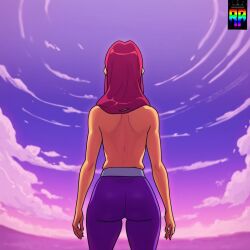 ai_generated big_ass cute_face repartz slender_body starfire_(teen_titans) teen_titans thick_thighs topless