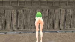 3d 3d_(artwork) ass ass_focus cornertime embarrassed_nude_female enf humiliation mikumikudance mmd nude_in_public punishment touhou touhou_project yuuka_kazami