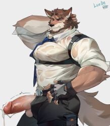 1boy 1male 2020s 2024 abs accessory anthro anthro_only arms athletic athletic_male bara bara_tiddies bara_tits barazoku beard biceps big_balls big_legs big_muscles big_nipples big_pecs big_penis big_testicles big_thighs blue_eyes blush bodily_fluids body body_fur brown_fur brown_hair bulge chest chest_tuft claws clothed clothes clothing cum cum_drip cum_on_penis cumdrip daddy dick dilf dripping dripping_cum dripping_semen ejaculation erect_penis erection excited eyebrows facial_hair fit fit_male foreskin fur furry furry_male furry_only gay gay_male genital_fluids genitals gesture glans hands hi_res high_resolution highres homosexual horn humanoid humanoid_genitalia humanoid_penis legs luodejun male male_anthro male_chest male_focus male_nipples male_only male_orgasm male_pubic_hair male_underwear mane manly masculine masturbation mature mature_male muscle muscles muscular muscular_anthro muscular_male neck_tuft nipples only_male orgasm original original_character pecs pectorals penis penis_out pose pubes pubic_hair scrotum semen short_hair simple_background solo solo_male standing stubble sweat sweating tail teeth testicles thick_body thick_eyebrows thick_legs thick_penis thick_thighs thighs toned toned_body toned_male tuft underwear unretracted_foreskin vein veiny_penis wolf yaoi zaddy