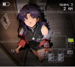 bathroom blush camera drunk female female_only five_nights_at_freddy's imminent_rape imminent_sex khyleri meme messy_hair misato_katsuragi neon_genesis_evangelion not_porn panties safe safe_for_work sfw