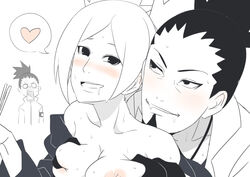 boruto:_naruto_next_generations eeshin_(eishin5584) monochrome nara_shikadai nara_shikamaru naruto tagme temari