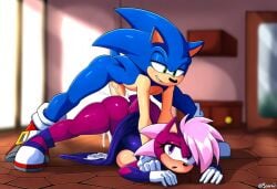 1boy 1girls ai_generated ass blue_body breasts brother brother_and_sister brother_penetrating_sister cum cum_inside doggystyle incest incest_(lore) magenta_fur male/female pink_hair sex sex_from_behind sonia_the_hedgehog sonic_(series) sonic_the_hedgehog sonic_the_hedgehog_(series) sonic_underground straight veiny_penis