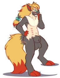 alpha_channel animal_genitalia belly_nipples braixen generation_5_pokemon generation_6_pokemon genitals hi_res hybrid male nintendo pokemon pokemon_(species) pokemorph sheath transformation transparent_background zoroark