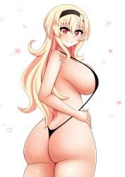 1girls big_breasts black_hairband blonde_hair breasts compa female giant_breasts huge_breasts large_breasts long_hair neptunia_(series) the_only_shoe