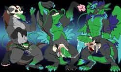 5:3 absurd_res anthro blush bodily_fluids chimera dragon drooling duo eastern_dragon feathered_dragon feathered_scalie feathers fetishame fur furred_dragon furred_scalie genital_fluids genitals green_penis hi_res humanoid_genitalia humanoid_penis male male/male mythological_creature mythological_scalie mythology penis precum saliva scalie sequence sweat three_frame_image three_frame_sequence transformation transformation_sequence upside_down_transformation whiskers wings zarrow