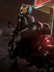 1girls biker_clothes bodysuit celty_sturluson_(cosplay) female_only haydee haydee_(game) motorcycle tagme