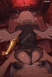 1girls ai_generated all_fours angel angel_wings anus ass_grab back backboob bent_over big_ass big_breasts big_thighs black_choker black_panties black_shirt breath bubble_butt bursting_breasts busty choker cleavage clothed_female_nude_male clothed_sex clothing_aside cum cum_in_pussy cum_inside curvaceous curvaceous_ass curvaceous_body curvaceous_female curvaceous_figure curvaceous_hips curvaceous_thighs curvy curvy_body curvy_female curvy_figure curvy_hips curvy_thighs deep_skin doggystyle ejaculation emphasis_lines excessive_cum facing_away feathered_wings from_above from_behind g-string gauntlets grabbing grabbing_another's_ass grabbing_ass groping halo hands_on_ass hazbin_hotel heavy_breathing hetero highleg highleg_panties hourglass_figure hourglass_figured_female huge_ass huge_hips indoors large_breasts low_wings lute_(hazbin_hotel) mature mature_female mechanical_arm mechanical_arms medium_hair motion_lines orgasm overflow overflowing overflowing_cum paid_reward_available panties panties_aside pants panty_straps pantyhose penis plump_thighs pov pov_crotch pov_hands sex sex_from_behind shiny_hair shiny_skin short_hair short_sleeves side-tie_panties single_mechanical_arm skindentation slim_waist soft_breasts solo_focus standing string_panties sweat sweating sweaty sweaty_body thick_butt thick_hips thick_legs thick_thighs thighhighs thong torn_clothes torn_legwear torn_pants trembling uncensored underwear vaginal velutinx visible_breath voluptuous voluptuous_body voluptuous_female watermark wet_body wet_skin white_hair white_wings wide_ass wide_hipped_female wide_hips wide_thighs wings