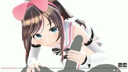 16:9 1boy 1girls 3d a.i._channel animated blue_eyes blush brown_hair edit female green_eyes handjob high_resolution hud human kizuna_ai kizuna_ai_inc. large_filesize large_penis long_hair looking_at_viewer male male_pov masturbation pallidsfm penis pov simple_background smile smug sound straight tekoki text video virtual_youtuber