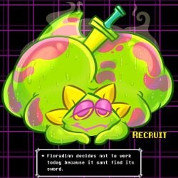 1boy 2026 2d ass ass_bigger_than_head big_ass big_butt big_butt_(male) chubby chubby_male darkner deltarune english_text enormous_ass fat_ass fat_hips flora_fauna floradinn flower highres hips huge_ass huge_thighs laying_down lazy long_tail looking_at_viewer male male_only monster monster_boy musk musk_clouds musky musky_ass naked no_genitals no_sex non-human nonhuman nude on_front overweight overweight_male pknoel plant pudgy simple_background solo solo_male sweat sweaty sweaty_ass sweaty_body sword sword_in_ass tail text text_box thick_thighs thighs twitter_link undertale_(series) weapon wide_hips